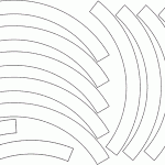 This is how I laid out the 30" radius pieces onto a 4x8' sheet of plywood